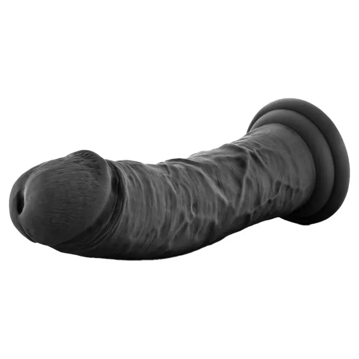 Female Sex Toys iloveexcitement Ruse Jammy Realistic Curved GSpot Black 8 Dildo with Suction Cup