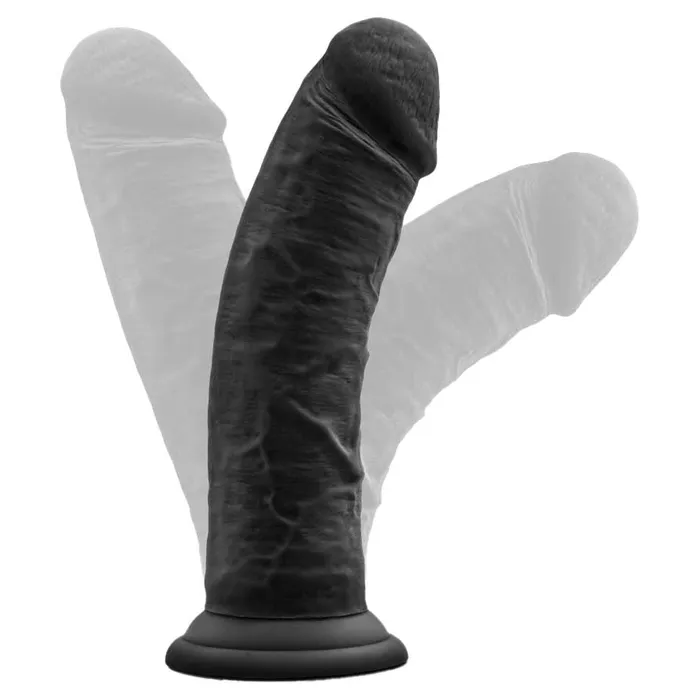 Female Sex Toys iloveexcitement Ruse Jammy Realistic Curved GSpot Black 8 Dildo with Suction Cup