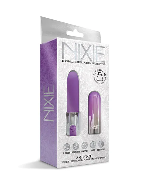 Global Novelties LLC Female Sex Toys Nixie Smooch Rechargeable Lipstick Vibrator