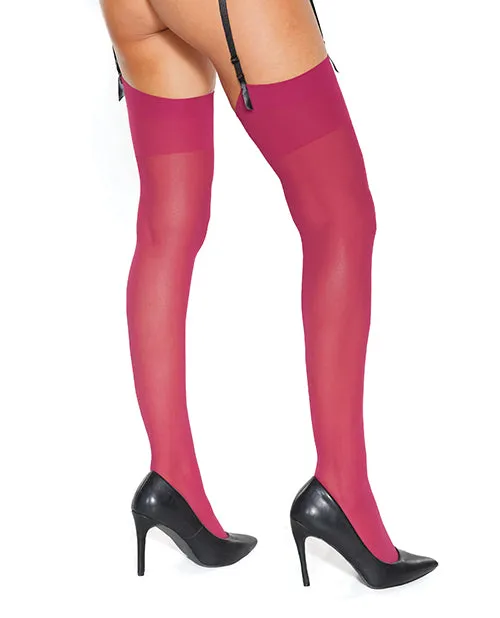 Hosiery Coquette International Sheer Thigh High Stockings Raspberry Os