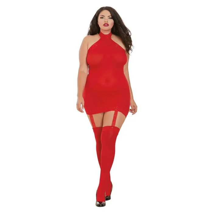 iloveexcitement Dreamgirl Sheer Garter Bodystocking with Thigh High Stockings Bodystockings Playsuits iloveexcitement Dreamgirl Sheer Garter Bodystocking with Thigh High Stockings Bodystockings Playsuits