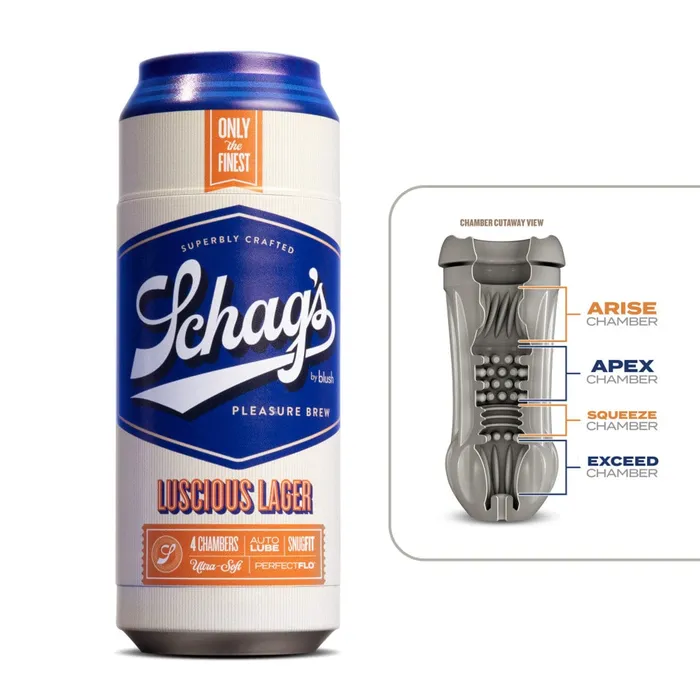 Male Sex Toys Blush Novelties Schags Luscious Lager Reusable Stroker