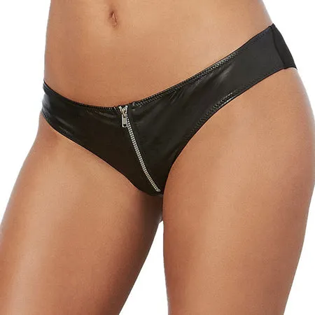 Male Sex Toys Dreamgirl International Dreamgirl FauxLeather Stretch Knit Cheeky Panty with Zipper Front and Stretch Mesh Back Black M Male Sex Toys Dreamgirl International Dreamgirl FauxLeather Stretch Knit Cheeky Panty with Zipper Front and Stretch Mesh Back Black M