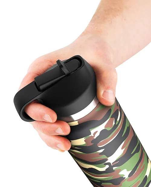 PDX Plus Fap Flask Happy Camper Stroker FrostedCamo Pdx Brands Male Sex Toys