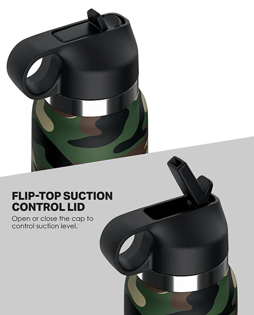 PDX Plus Fap Flask Happy Camper Stroker FrostedCamo Pdx Brands Male Sex Toys