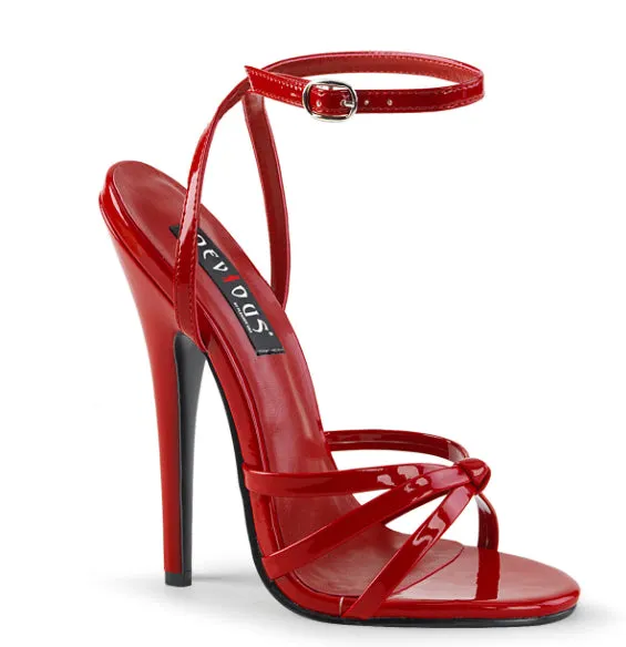 pleaser shoes Anal Stiletto Heel Wrap Around Knotted Strap Sandal Red