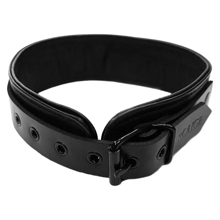 Restraints Rouge Leather Collar Black with Black Accessories iloveexcitement