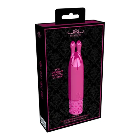 Royal Gems Twinkle Silicone Rechargeable Bullet Pink Shots America LLC Female Sex Toys Royal Gems Twinkle Silicone Rechargeable Bullet Pink Shots America LLC Female Sex Toys