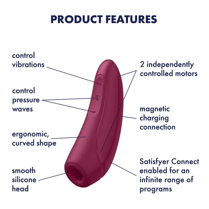 Satisfyer Vibrators Satisfyer Curvy 1 Air Pulse Stimulator Smart Vibrator