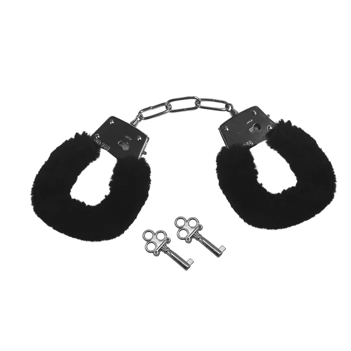 SportsheetsSex Mischief Furry Handcuffs Black Anal