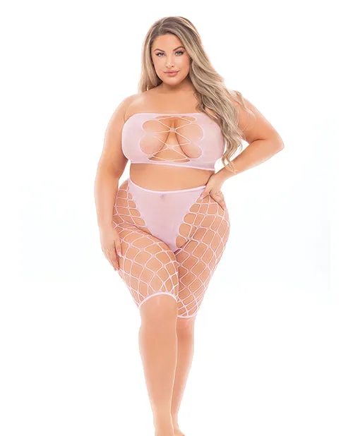 Vibrators Rene Rofe Pink Lipstick Empress Biker Short Bandeau Top fits Up To 3x Vibrators Rene Rofe Pink Lipstick Empress Biker Short Bandeau Top fits Up To 3x
