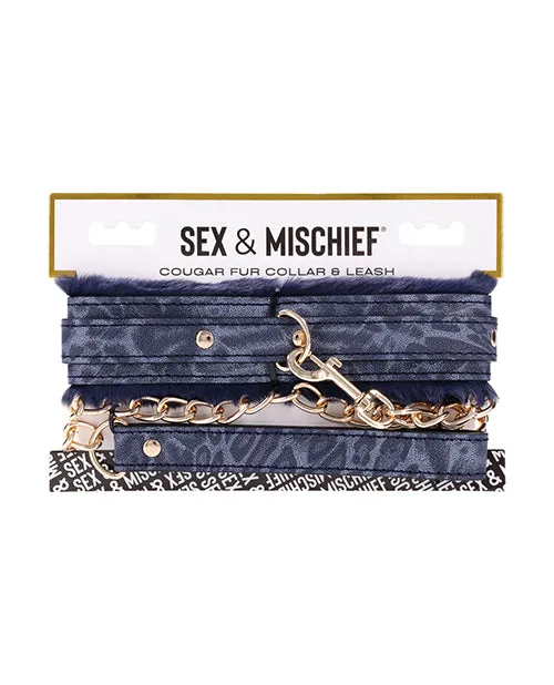 Vibrators Sportsheets International Cougar Fur Collar Leash