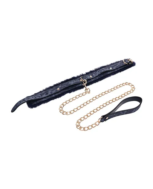 Vibrators Sportsheets International Cougar Fur Collar Leash Vibrators Sportsheets International Cougar Fur Collar Leash