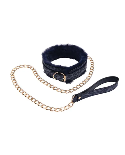 Vibrators Sportsheets International Cougar Fur Collar Leash Vibrators Sportsheets International Cougar Fur Collar Leash