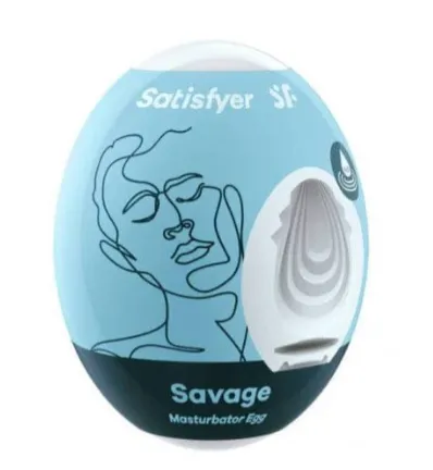 Williams Trading Vibrators SATISFYER SAVAGE MASTURBATOR EGG BLUE