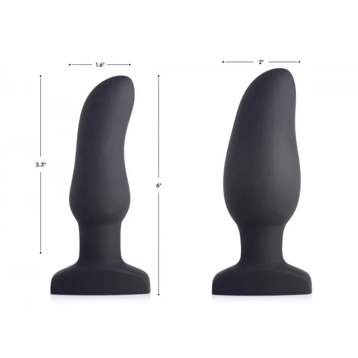 XR Brands Male Sex Toys Swell Remote Inflatable 10X Vibrating Curved Anal Plug