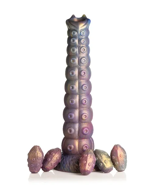 Xr LLC Dildos Creature Cocks Deep Invader Tentacle Ovipositor Silicone Dildo wEggs Multi Color