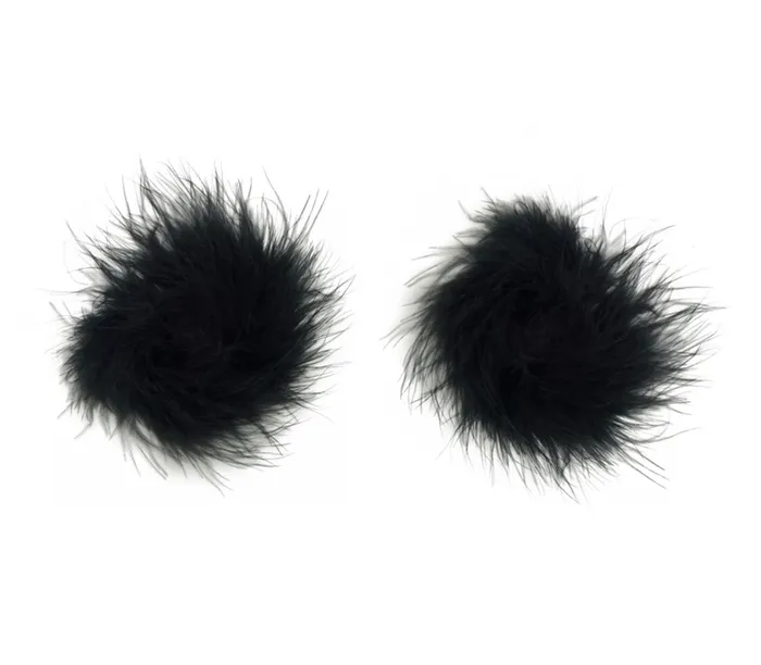 Anal Fluffy Pastie Black Love In Leather