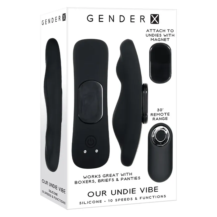 Anal Nalpac Gender X Our Undie Vibe Rechargeable RemoteControlled Magnetic Silicone Underwear Vibrator Black Anal Nalpac Gender X Our Undie Vibe Rechargeable RemoteControlled Magnetic Silicone Underwear Vibrator Black