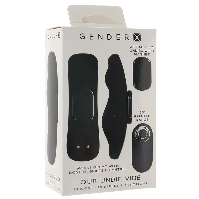 Anal Nalpac Gender X Our Undie Vibe Rechargeable RemoteControlled Magnetic Silicone Underwear Vibrator Black