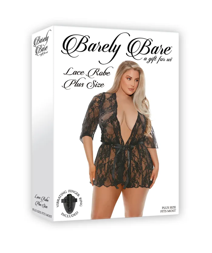 Barely Bare Lace Robe Plus Size Plus Size