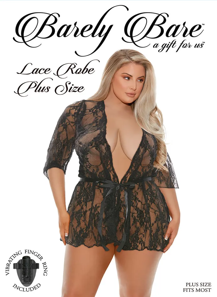 Barely Bare Lace Robe Plus Size Plus Size