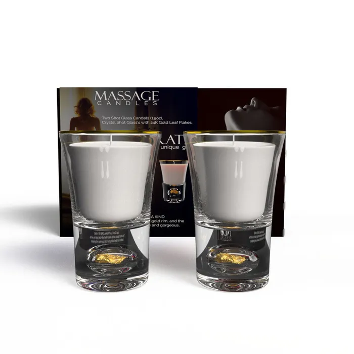 Couples Celebration Massage Candle Shot Glasses Neo Sensual