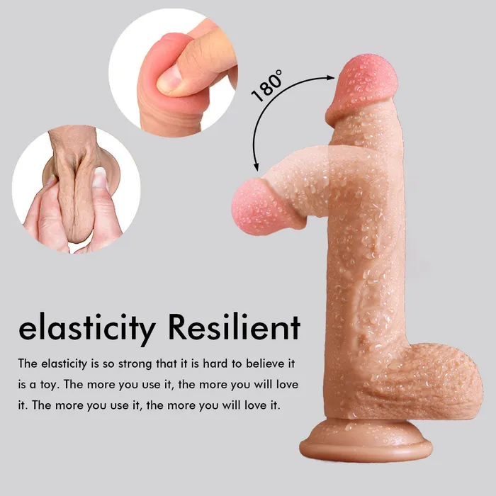 Earlypeach Babejuicy Dual Density Realistic Suction Cup Dildo Female Sex Toys