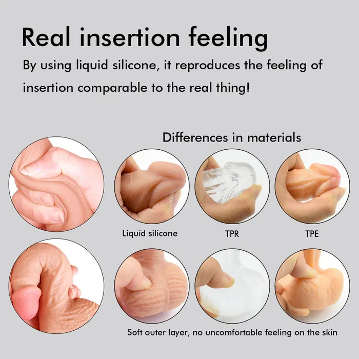 Earlypeach Babejuicy Dual Density Realistic Suction Cup Dildo Female Sex Toys