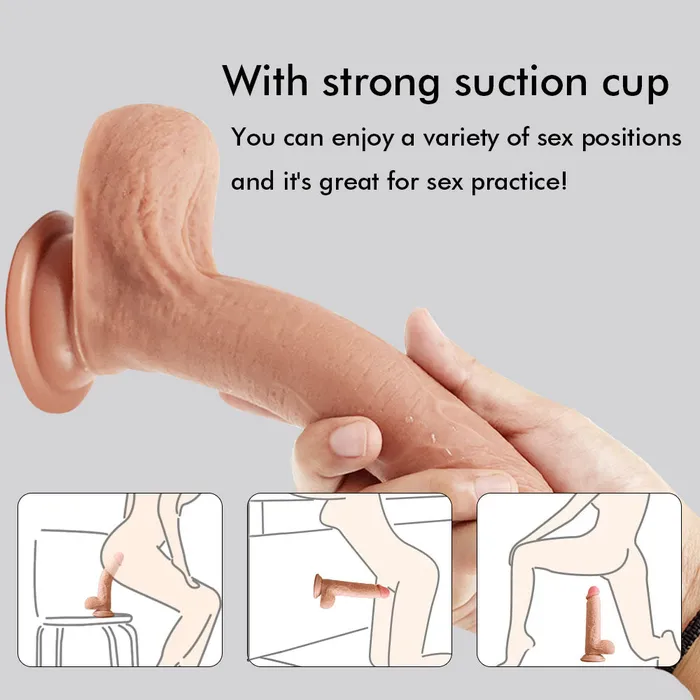 Earlypeach Babejuicy Dual Density Realistic Suction Cup Dildo Female Sex Toys