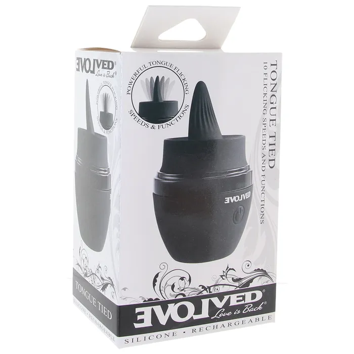 Evolved Tongue Tied Rechargeable Flicking Silicone Tongue Vibrator Black Nalpac Vibrators