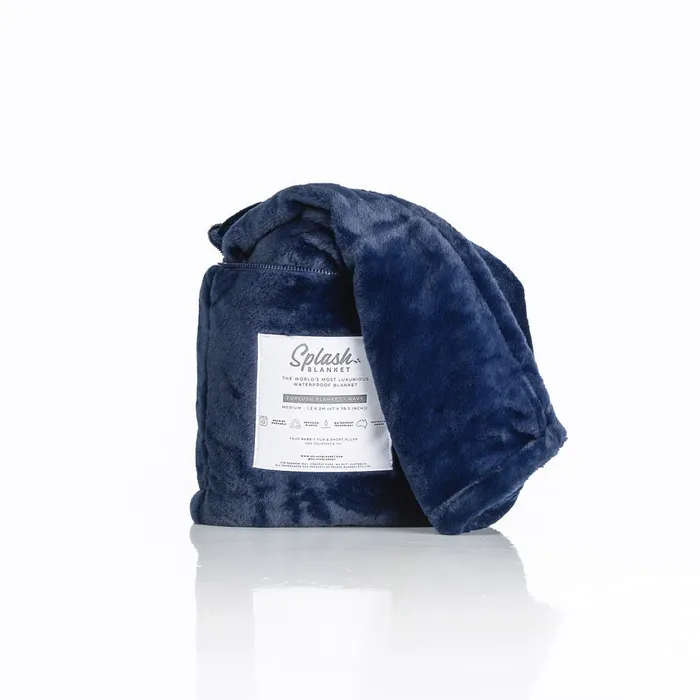 Female Sex Toys rosie rees Furlush Waterproof Splash Blanket Navy