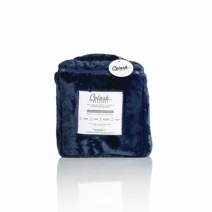 Female Sex Toys rosie rees Furlush Waterproof Splash Blanket Navy
