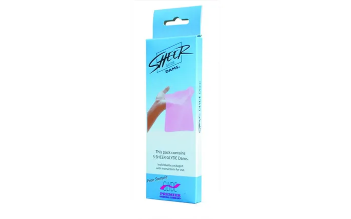 Glyde Dildos Oral Sheer Dam Vanilla 3 Pack