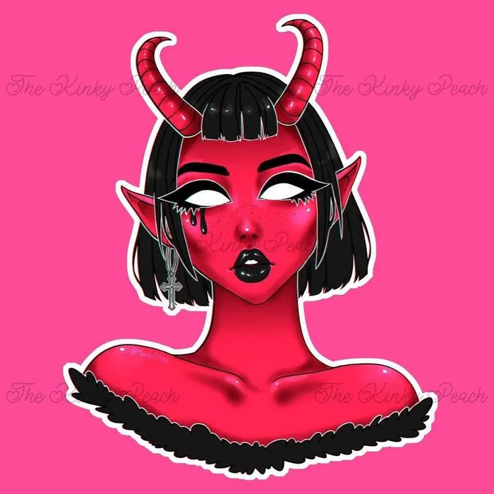 Goth Pixi Demon Babe Sticker Vibrators