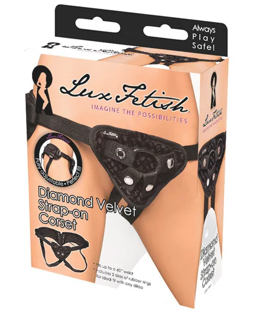 Lux Fetish Diamond Velvet Strapon Corset Electric Eel INC Female Sex Toys