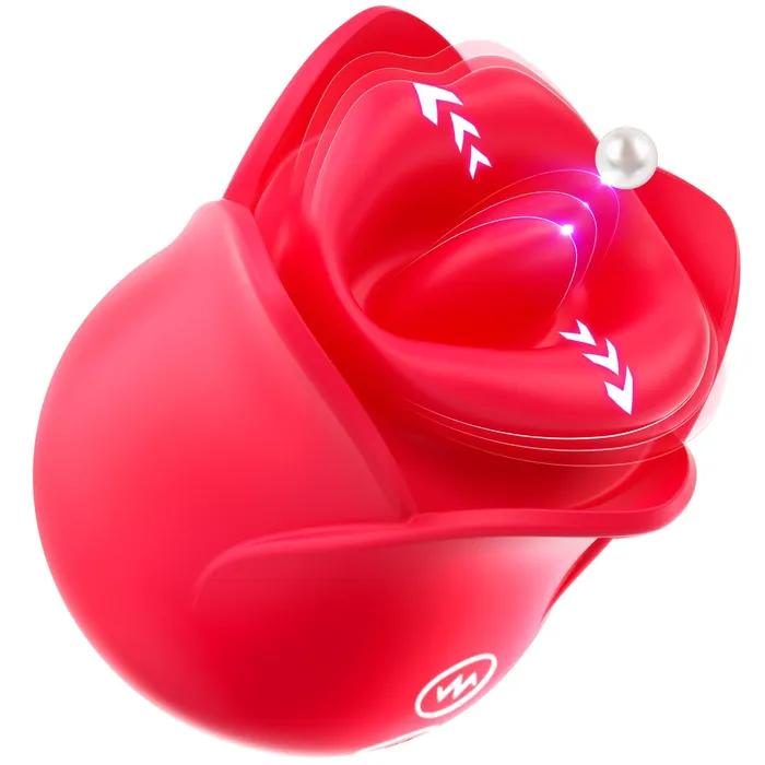 Sohimi Vibrators 3 in 1 Lip Kissing and Tongue Tapping Rose Vibrator for Female