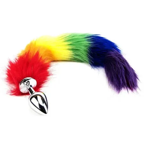 Anal Furry Fantasy Furry Fantasy Rainbow Pride Tail Butt Plug