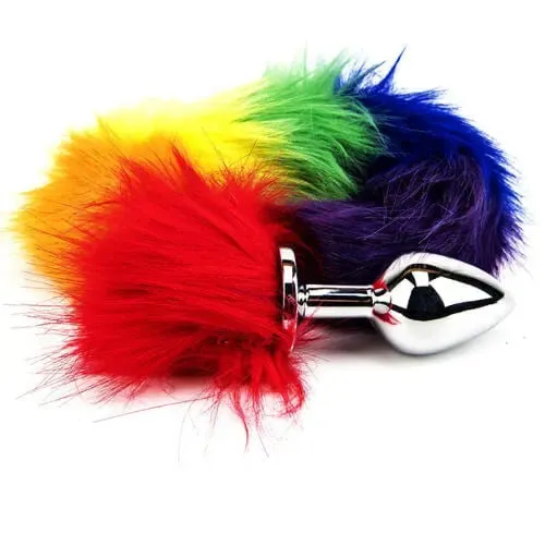Anal Furry Fantasy Furry Fantasy Rainbow Pride Tail Butt Plug