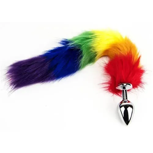 Anal Furry Fantasy Furry Fantasy Rainbow Pride Tail Butt Plug