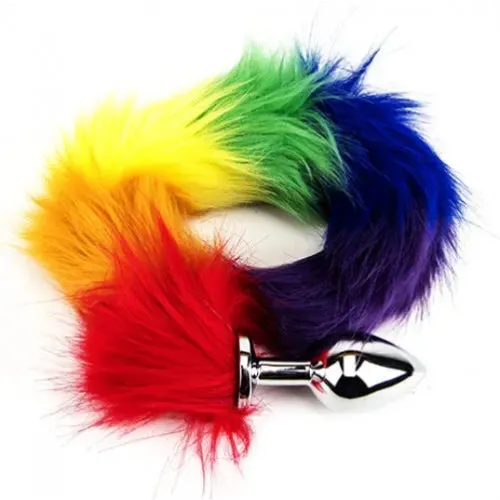 Anal Furry Fantasy Furry Fantasy Rainbow Pride Tail Butt Plug