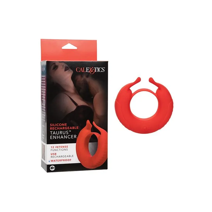 Cal Exotics Anal Silicone Rechargeable Taurus Enhancer Red