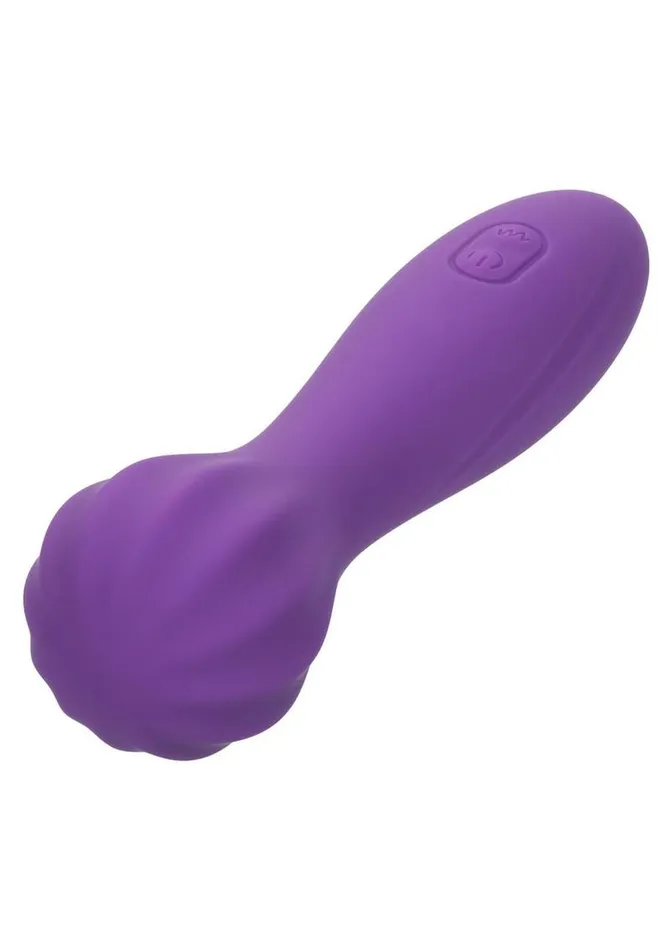 Cal Exotics Female Sex Toys Stella Liquid Silicone O Wand Rechargeable Silicone Vibrator Purple