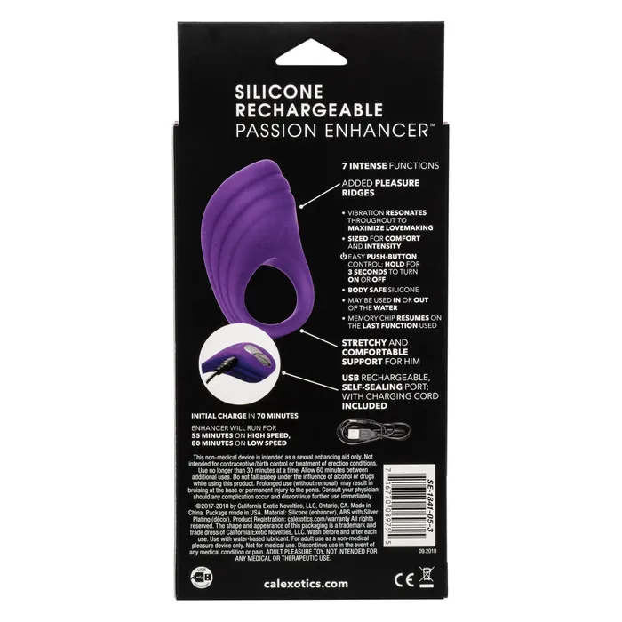 Cal Exotics Silicone Rechargeable Passion Enhancer Female Sex Toys