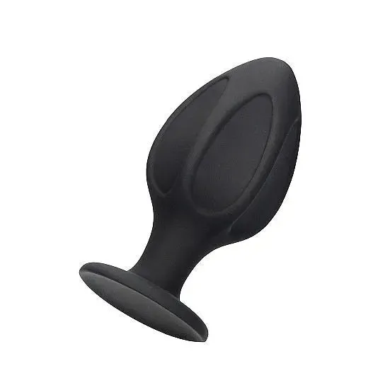 Diamond Shape Solid Silicone Butt Plug Set Black Ouch Anal