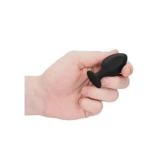 Diamond Shape Solid Silicone Butt Plug Set Black Ouch Anal