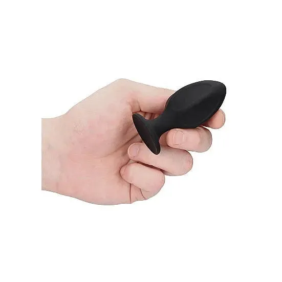 Diamond Shape Solid Silicone Butt Plug Set Black Ouch Anal