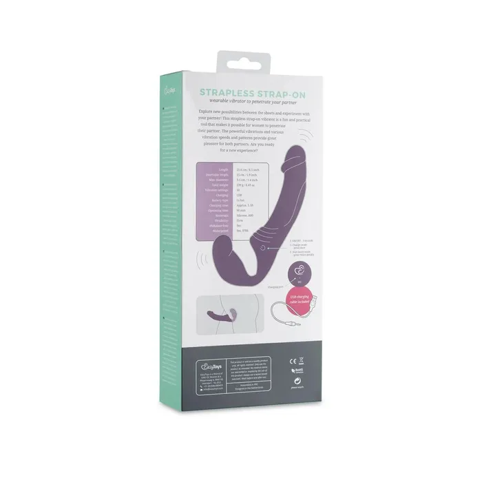 EasyToys Female Sex Toys Strapless Silicone Rechargeable StrapOn Vibrator