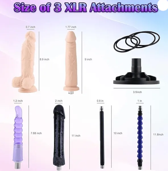 Female Sex Toys New Arrival Portable Sex Machine 4 dildos 3 adaptors Own Pleasures