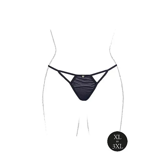 Le Desir Male Sex Toys Julie Elastic Mesh Adjustable Thong with Open Crotch Plus Size